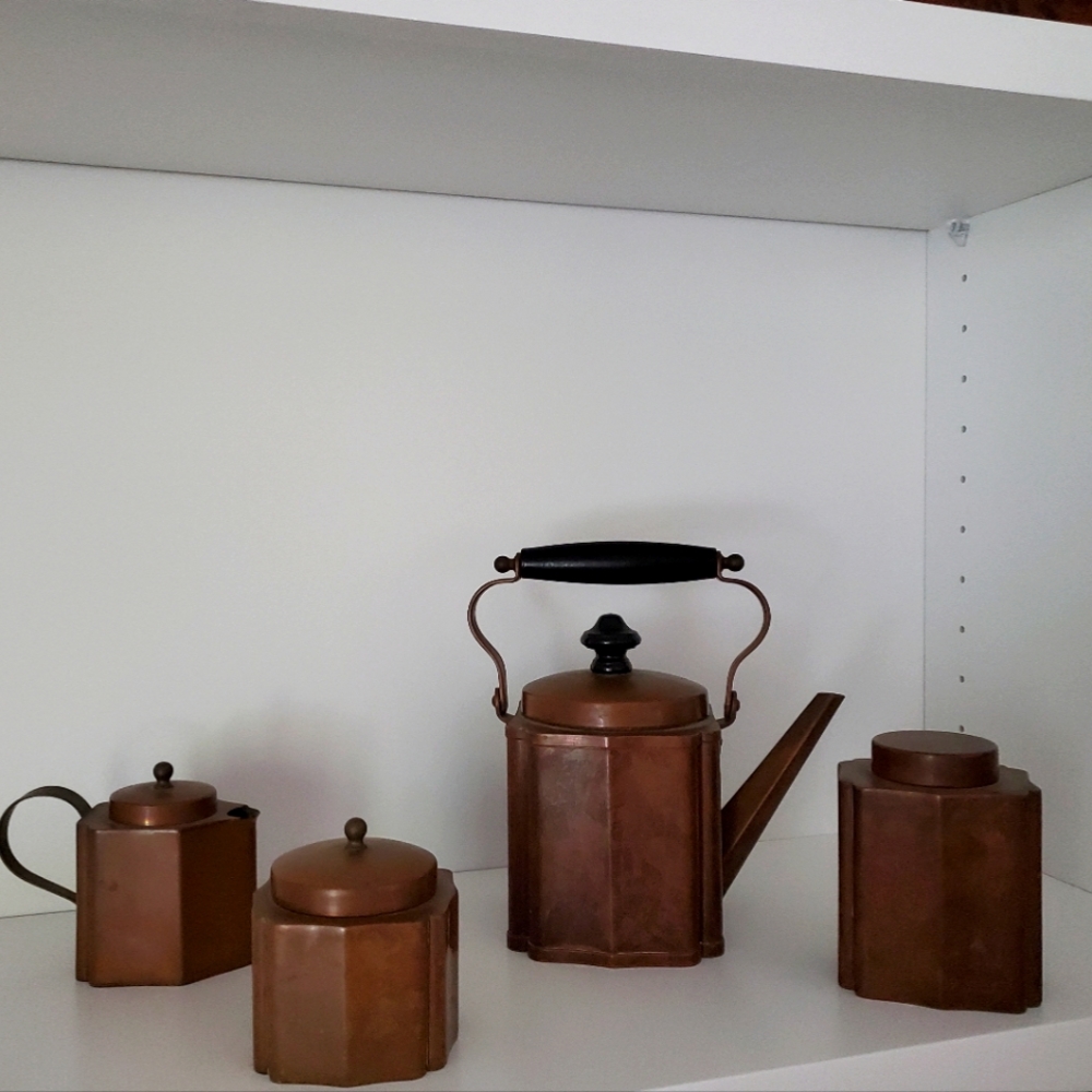 Jos Heinrich Early 1900s 4 pc Copper Tea Set